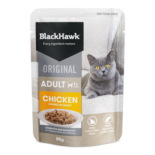 Black Hawk Original Cat Chicken/Gravy (Wet Food)
